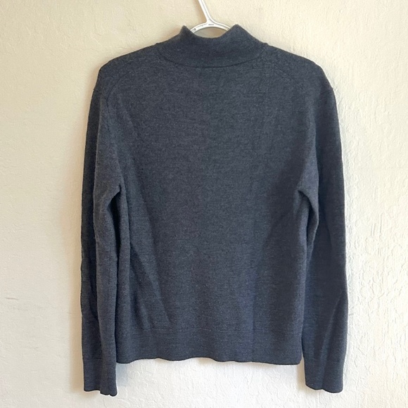 UNTUCKit Dark Gray Merino Wool Quarter-Zip Sweater Size M - Picture 5 of 5
